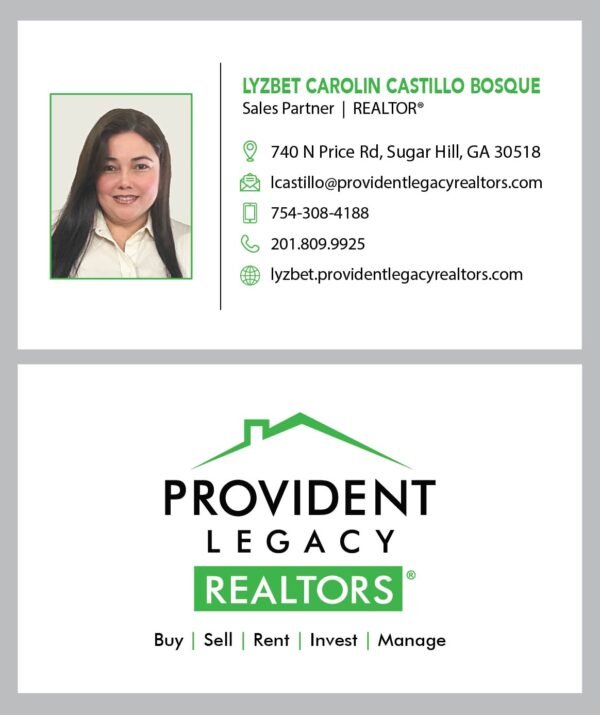 Lyzbet Carolin Castillo Bosque Business Cards