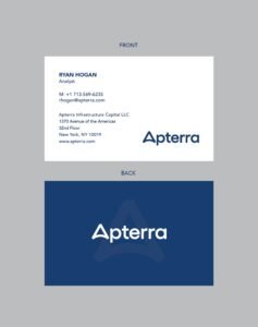 apterra business cards | ryan hogan, shane ogren, christian evans