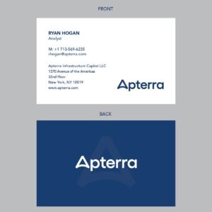 apterra business cards | ryan hogan, shane ogren, christian evans